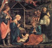 Fra Filippo Lippi The Adoration of the Infant Jesus with St George and St Vincent Ferrer Spain oil painting artist